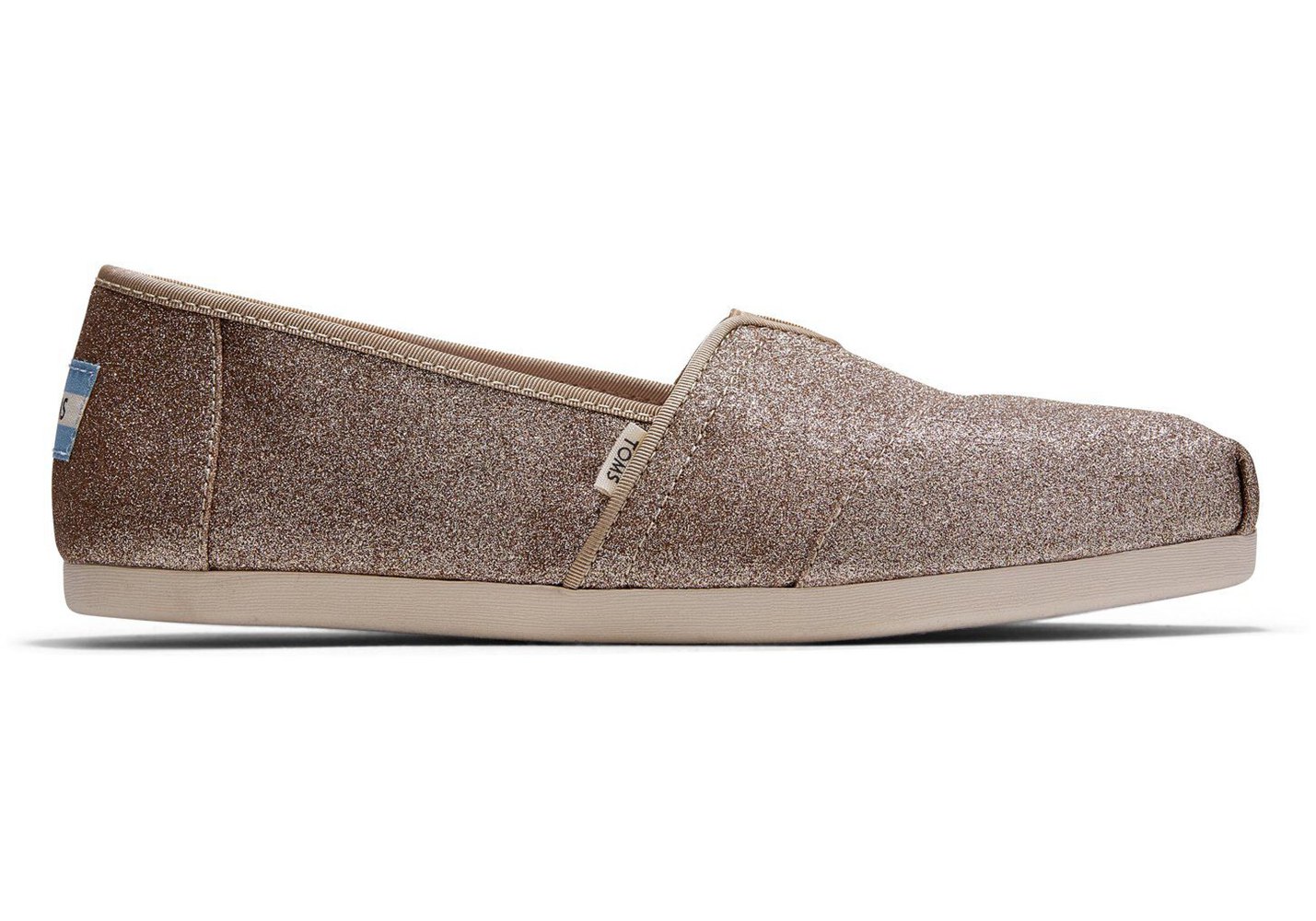 Toms Espadryle Damskie Złote - Alpargata Glitter - 23SJEVTWI